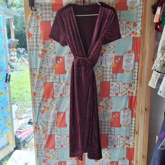 NWT RACHEL ROY NOMI RIBBED MIDI WRAP DRESS - Picture 2 of 13